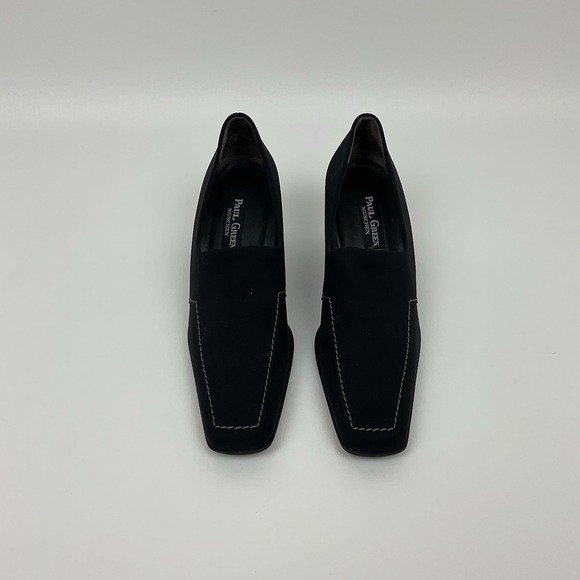 Paul Green Black Heels Womens 3.5 Square Toe Handmade Austria - Picture 2 of 10